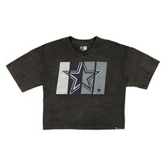 Dallas Cowboys New Era Women's Boxy Cropped Sport Night Mineral Wash T-Shirt - Black online
