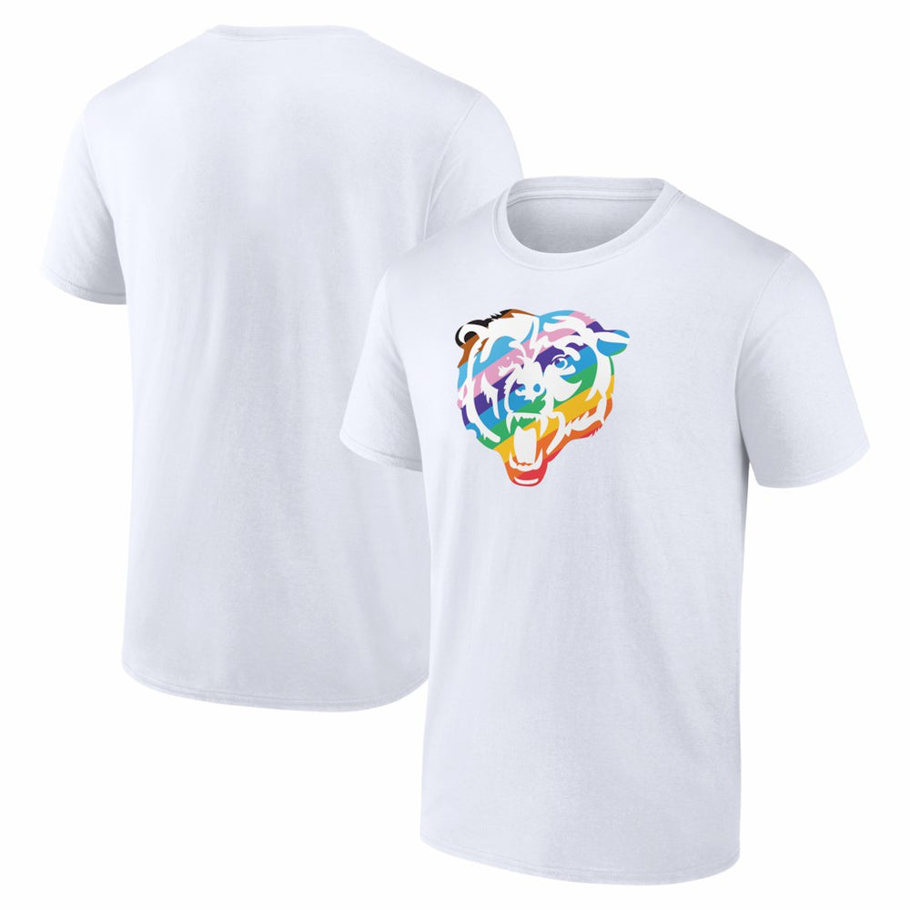 Chicago Bears Logo Pride T-Shirt - White discount
