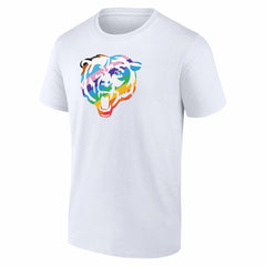 Chicago Bears Logo Pride T-Shirt - White discount