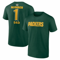 Green Bay Packers #1 Dad Jersey T-Shirt - Green for sale