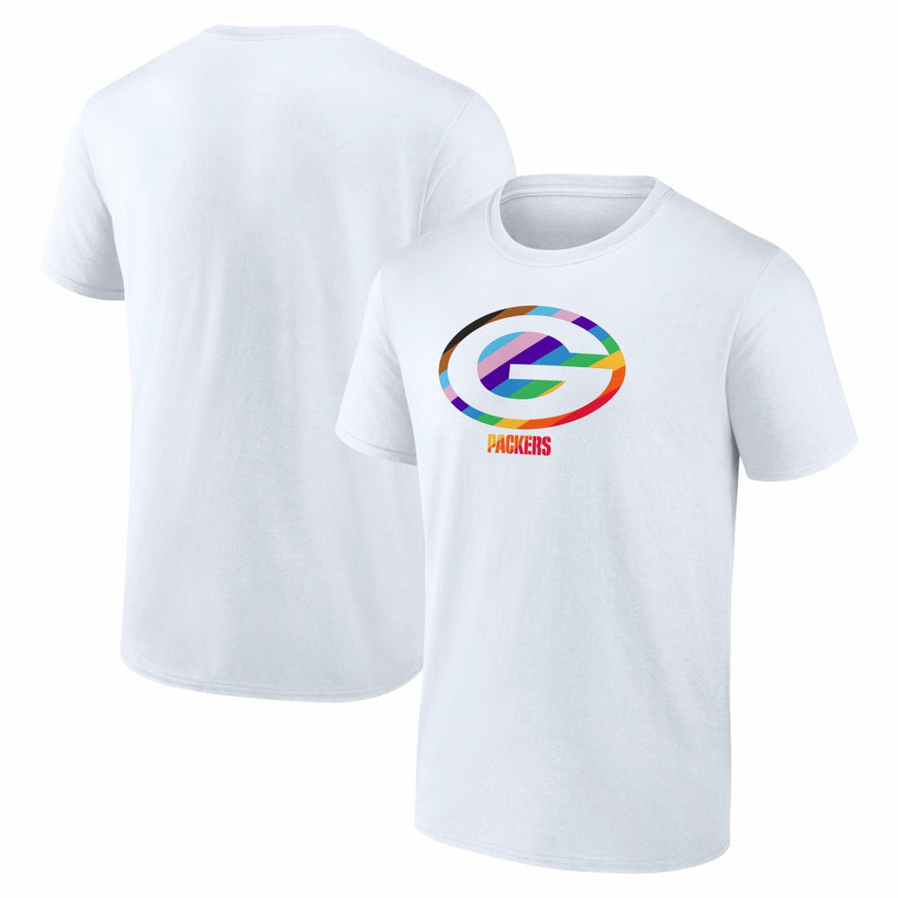Green Bay Packers Logo Pride T-Shirt - White on sale