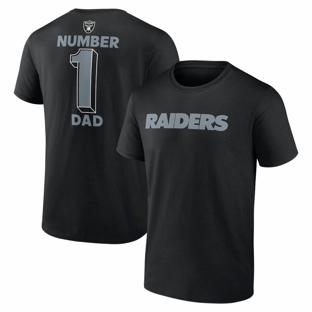 Las Vegas Raiders #1 Dad Jersey T-Shirt - Black cheap