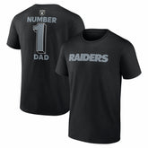 Las Vegas Raiders #1 Dad Jersey T-Shirt - Black cheap