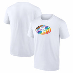 San Francisco 49ers Logo Pride T-Shirt - White on sale