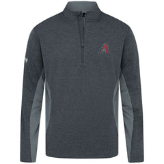 Arizona Diamondbacks Levelwear Waffle Insignia 2.0 Quarter-Zip Pullover Heather Black
