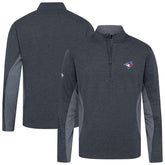 Toronto Blue Jays Levelwear Waffle Insignia 2.0 Quarter-Zip Pullover Top Gray