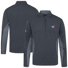 Toronto Blue Jays Levelwear Waffle Insignia 2.0 Quarter-Zip Pullover Top Gray