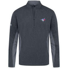 Toronto Blue Jays Levelwear Waffle Insignia 2.0 Quarter-Zip Pullover Top Gray