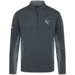 Kansas City Royals Levelwear Waffle Insignia 2.0 Quarter-Zip Pullover Heather Black