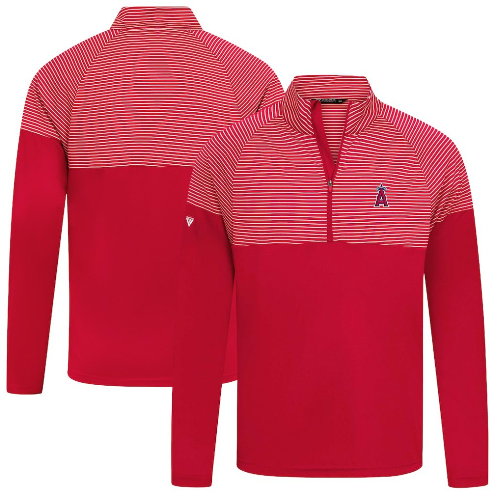 Los Angeles Angels Levelwear Classic Stripes Insignia 2.0 Pullover Red