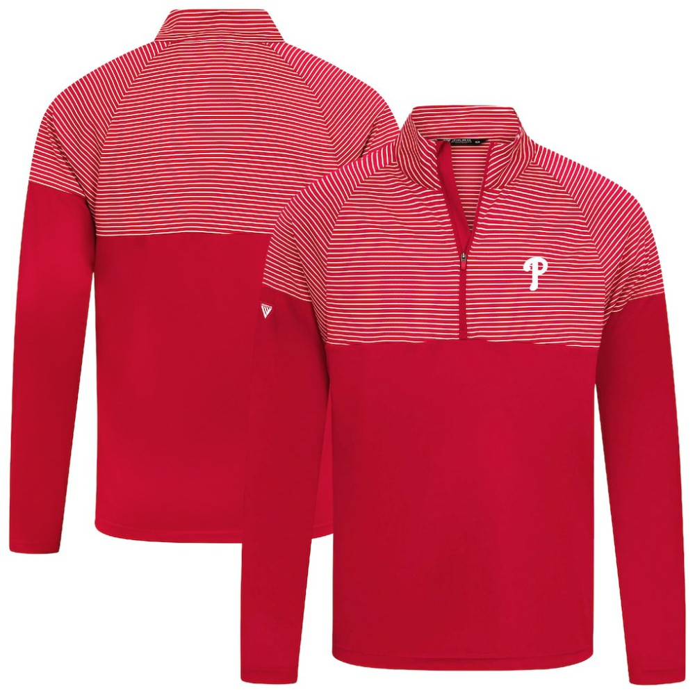 Philadelphia Phillies Levelwear Classic Stripes Insignia 2.0 Pullover Red