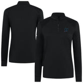 Miami Marlins Levelwear Women's Power Insignia 2.0 Quarter-Zip Pullover Top Black
