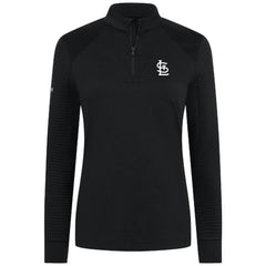St. Louis Cardinals Levelwear Women's Power Insignia 2.0 Quarter-Zip Pullover Top Black