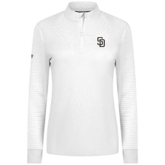 San Diego Padres Levelwear Women's Power Insignia 2.0 Quarter-Zip Pullover Top White