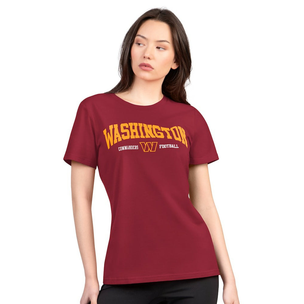 Washington Commanders G-III 4Her by Carl Banks Women's Super-Slim Lightweight Winning Crew T-Shirt - Burgundy outlet