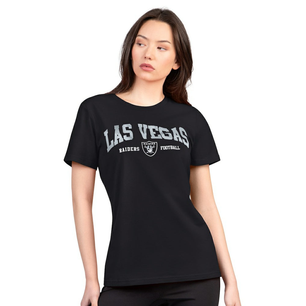 Las Vegas Raiders G-III 4Her by Carl Banks Women's Super-Slim Lightweight Winning Crew T-Shirt - Black on sale