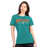 Miami Dolphins G-III 4Her by Carl Banks Women's Super-Slim Lightweight Winning Crew T-Shirt - Aqua outlet