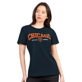 Chicago Bears G-III 4Her by Carl Banks Women's Super-Slim Lightweight Winning Crew T-Shirt - Navy on sale
