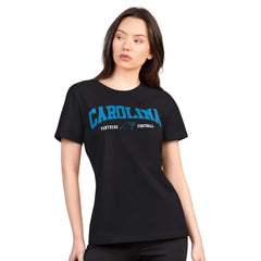 Carolina Panthers G-III 4Her by Carl Banks Women's Super-Slim Lightweight Winning Crew T-Shirt - Black cheap