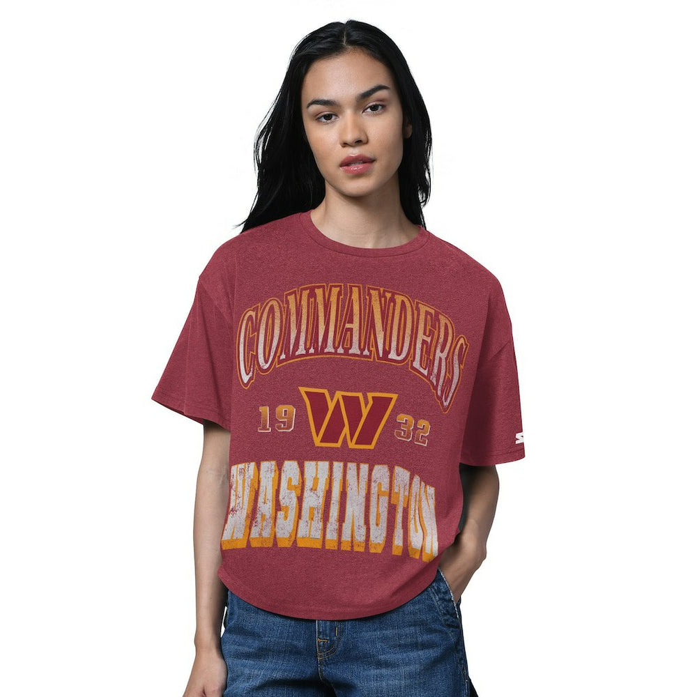Washington Commanders Starter Women's Oversized Hall of Fame T-Shirt - Heather Burgundy for sale