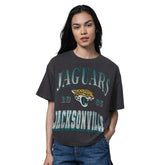 Jacksonville Jaguars Starter Women's Oversized Hall of Fame T-Shirt - Heather Black outlet