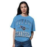 Tennessee Titans Starter Women's Oversized Hall of Fame T-Shirt - Light Blue for sale