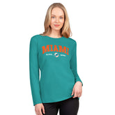 Miami Dolphins G-III 4Her by Carl Banks Women's Best Play Long Sleeve T-Shirt - Aqua cheap