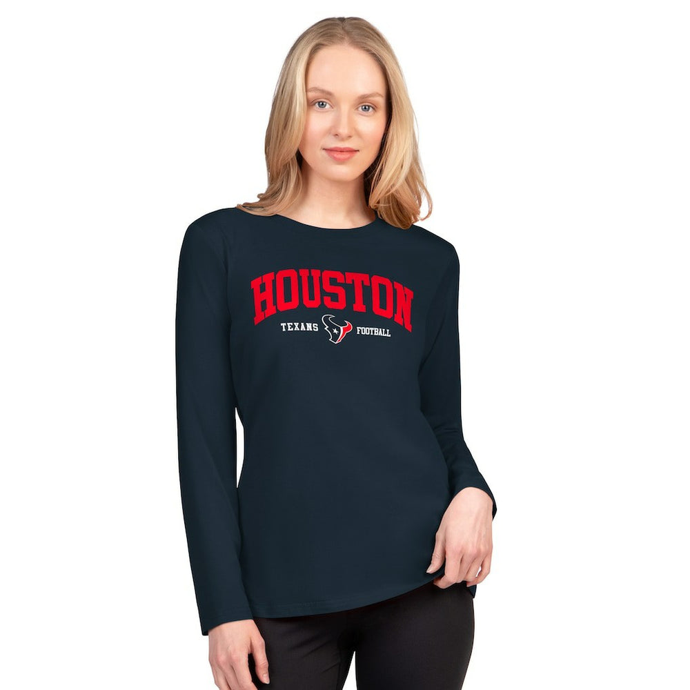 Houston Texans G-III 4Her by Carl Banks Women's Best Play Long Sleeve T-Shirt - Navy on sale