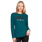 Philadelphia Eagles G-III 4Her by Carl Banks Women's Best Play Long Sleeve T-Shirt - Midnight Green outlet
