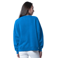 Detroit Lions G-III 4Her by Carl Banks Women's Oversized Feud Sweatshirt - Blue discount