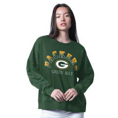 Green Bay Packers G-III 4Her by Carl Banks Women's Oversized Feud Sweatshirt - Green on sale