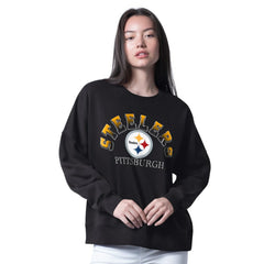 Pittsburgh Steelers G-III 4Her by Carl Banks Women's Oversized Feud Sweatshirt - Black for sale