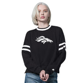 Denver Broncos Starter Women's Rally Drop Shoulder Cropped Sweatshirt - Black outlet