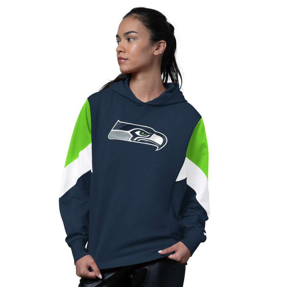 Seattle Seahawks Starter Women's Scrimmage Hoodie - College Navy sale