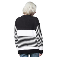 San Francisco 49ers Starter Women's No Huddle Striped V-Neck Sweater - Black discount