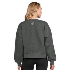 Houston Texans Starter Women's Show Up Cropped Fleece Pullover Sweatshirt - Heather Gray sale