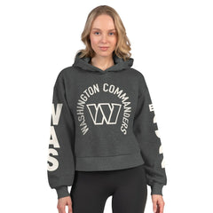 Washington Commanders Starter Women's Star Player Cropped Fleece Pullover Hoodie - Heather Charcoal sale
