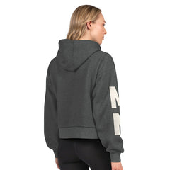 Minnesota Vikings Starter Women's Star Player Cropped Fleece Pullover Hoodie - Heather Charcoal outlet