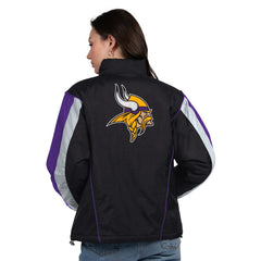 Minnesota Vikings Starter Women's Thursday Night Gridiron Half-Zip Jacket - Black/Purple outlet