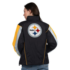 Pittsburgh Steelers Starter Women's Thursday Night Gridiron Half-Zip Jacket - Black/Gold outlet