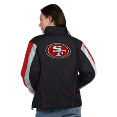 San Francisco 49ers Starter Women's Thursday Night Gridiron Half-Zip Jacket - Black/Scarlet cheap
