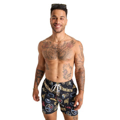 Pittsburgh Steelers Chubbies The Neon 5.5" Classic Lined Swim Trunks - Black discount
