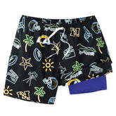 Los Angeles Rams Chubbies The Neon 5.5" Classic Lined Swim Trunks - Black cheap