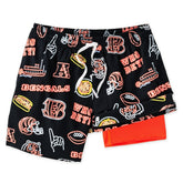 Cincinnati Bengals Chubbies The Neon 5.5" Classic Lined Swim Trunks - Black for sale