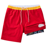 Kansas City Chiefs Chubbies 5.5" Classic Lined Swim Trunks - Red sale