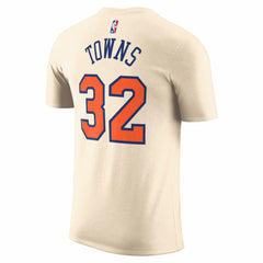 Karl-Anthony Towns New York Knicks Unisex 2025/26 City Edition Name & Number T-Shirt - Cream discount