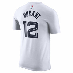 Ja Morant Memphis Grizzlies Unisex 2025/26 City Edition Name & Number T-Shirt - White for sale