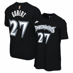 Rudy Gobert Minnesota Timberwolves Unisex Name & Number T-Shirt - Classic Edition - Black for sale
