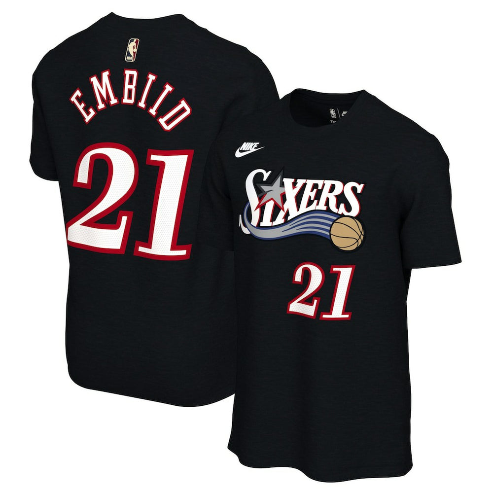 Joel Embiid Philadelphia 76ers Unisex Name & Number T-Shirt - Classic Edition - Black shop