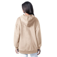 Cleveland Browns G-III 4Her by Carl Banks Women's Best Hitter Oversized Tunic Pullover Hoodie - Cream on sale